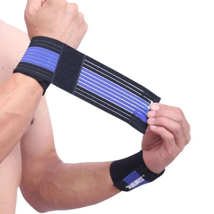 WristFlex Schwarz - Elastische Handgelenkbandagen für Krafttraining Try Unyque