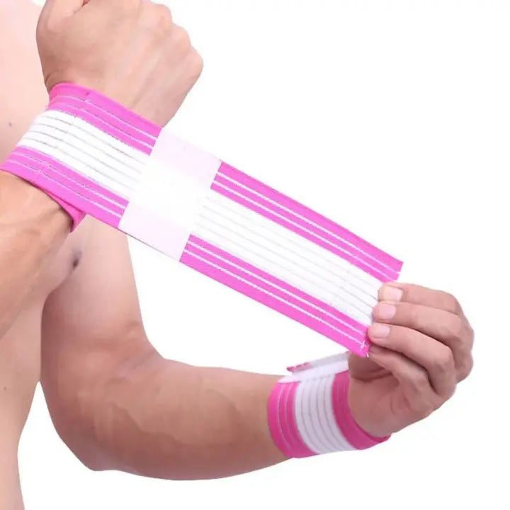 WristFlex Schwarz - Elastische Handgelenkbandagen für Krafttraining Try Unyque