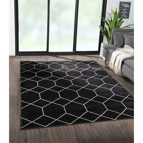 Averie Trellis Geometric Woven Area Rug