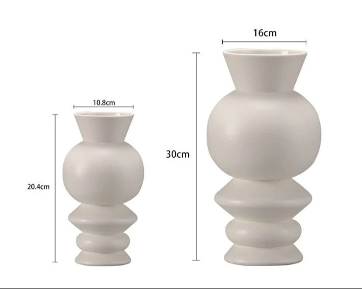 Arctina – Weiße Porzellanvase mit modernem Design TryUnyque