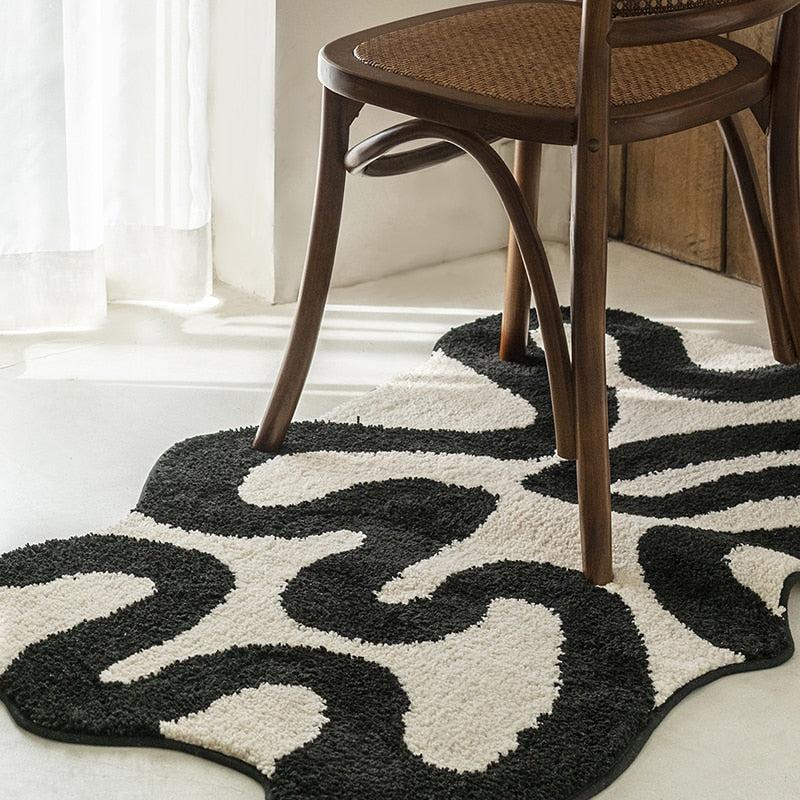 Black Swirl Tufter Area Rug