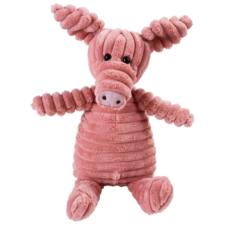 SnugglePig - Rosa Plüschspielzeug für Hunde mit Quietschfunktion Try Unyque