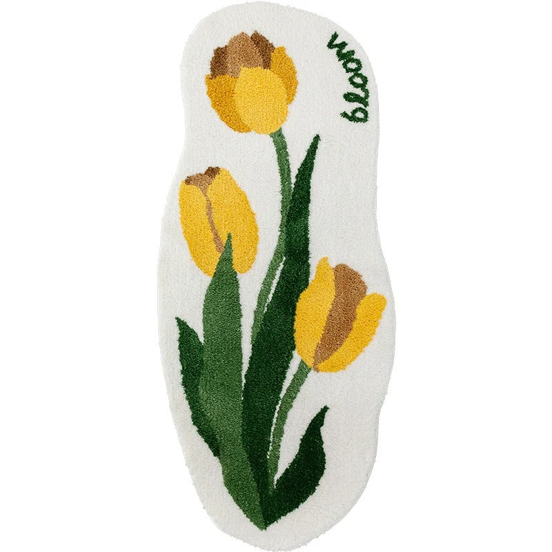 Tulissima - Teppich mit Tulpenmotiv und flauschiger Textur