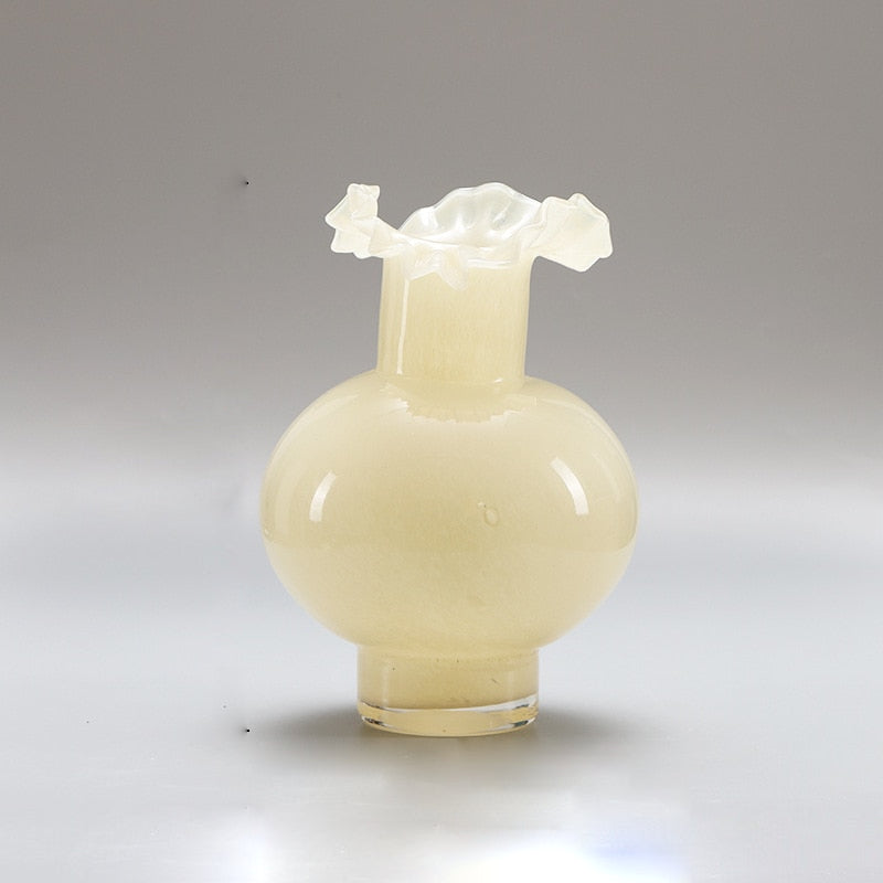 Milk Flower Murano Glass Vase